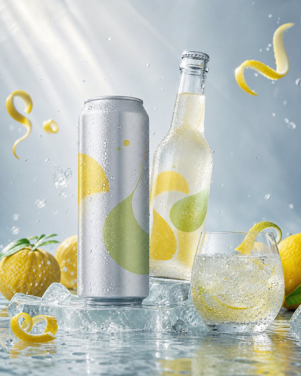 Luxury Citrus Sparkling Drink Advertisement