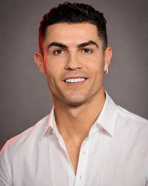 Professional Footballer Media Day Portrait AI image template preview