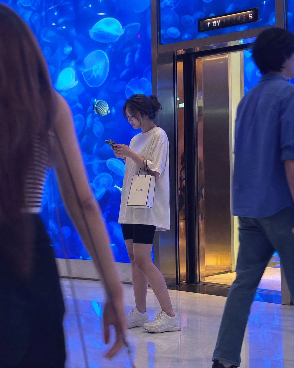 Candid Luxury Mall Aquarium Portrait