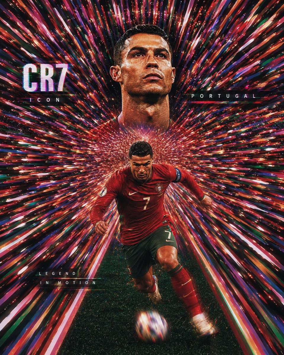 CR7 Portugal Starburst Poster