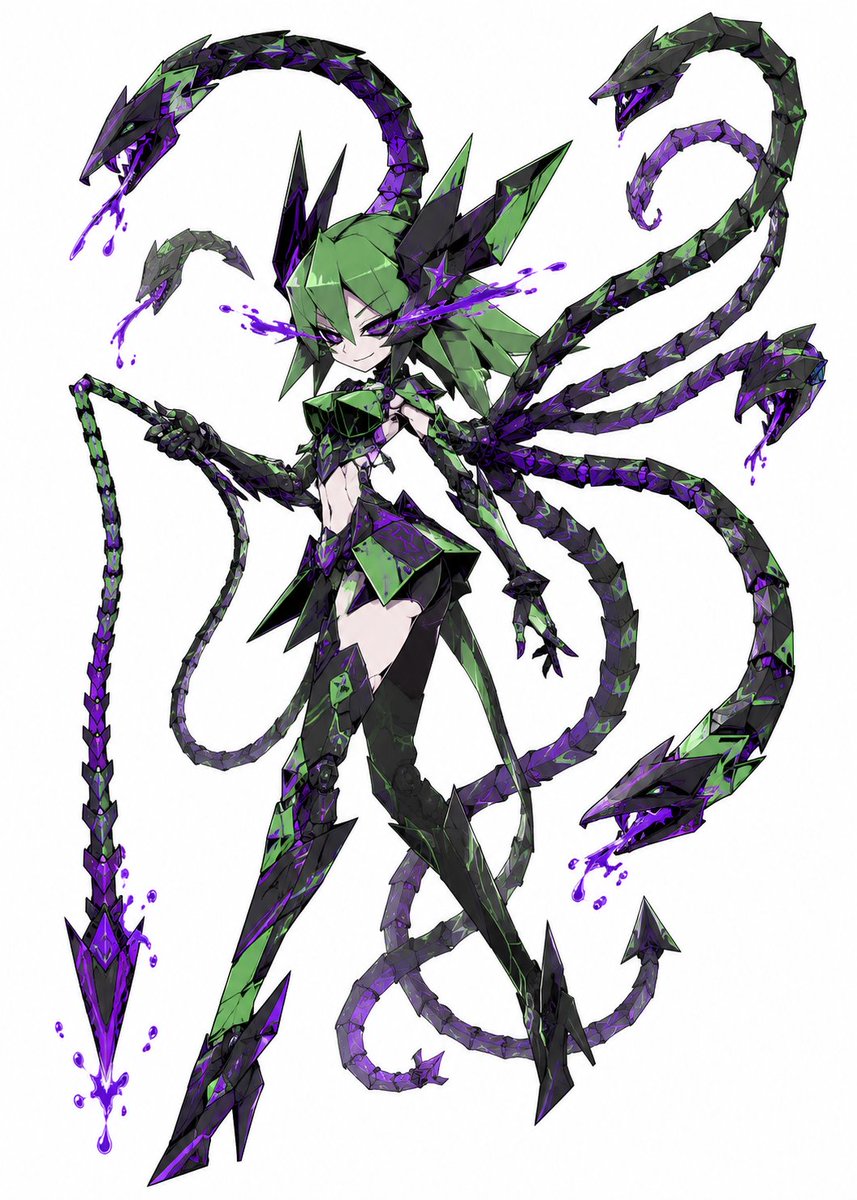 Crystal Serpent Girl Character Design