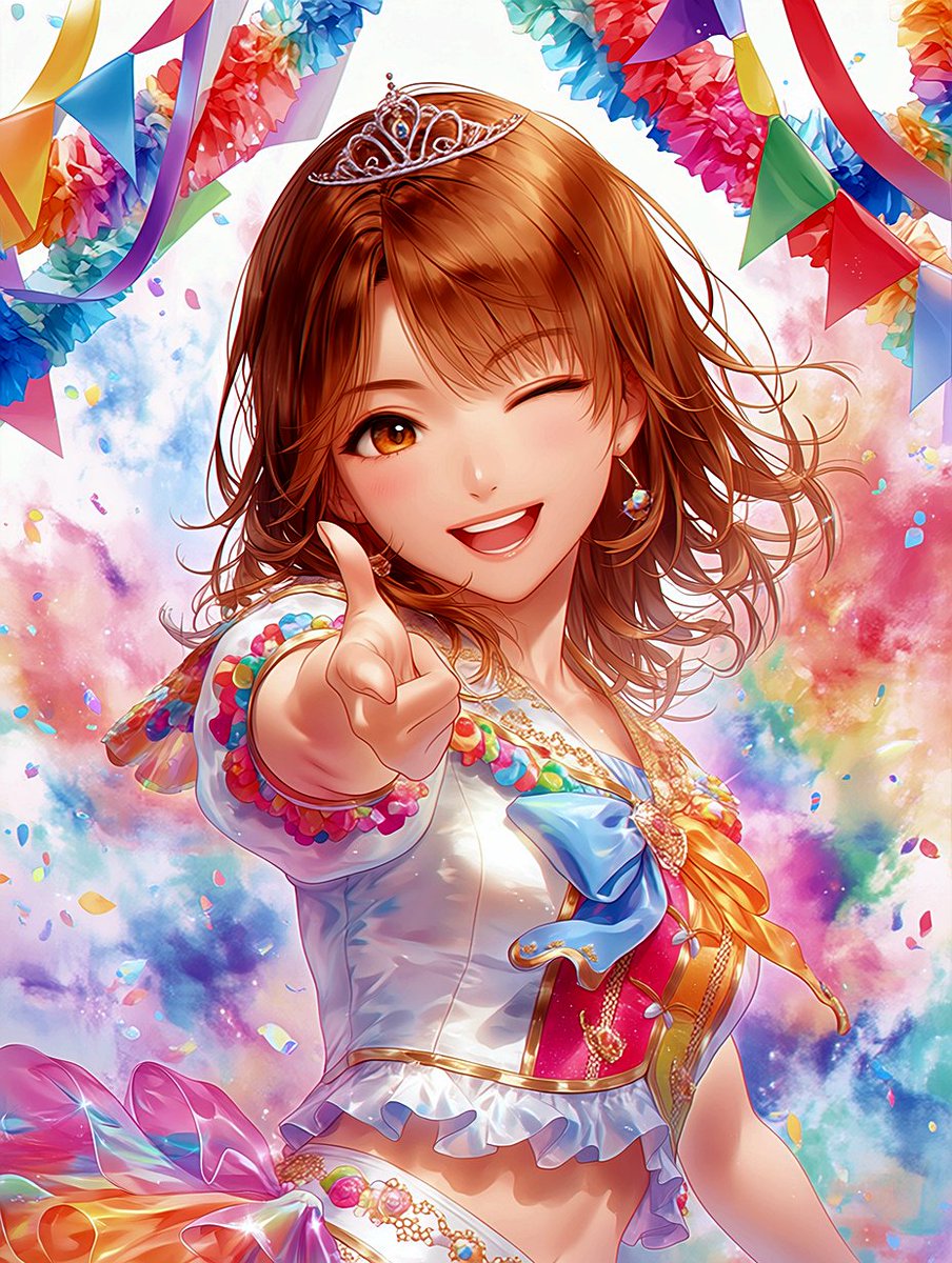 Winking Anime Idol Festival Portrait