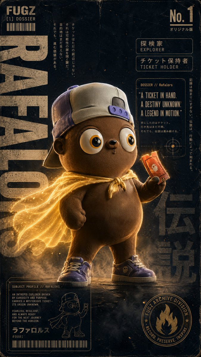 Vintage Mascot Explorer Dossier Poster