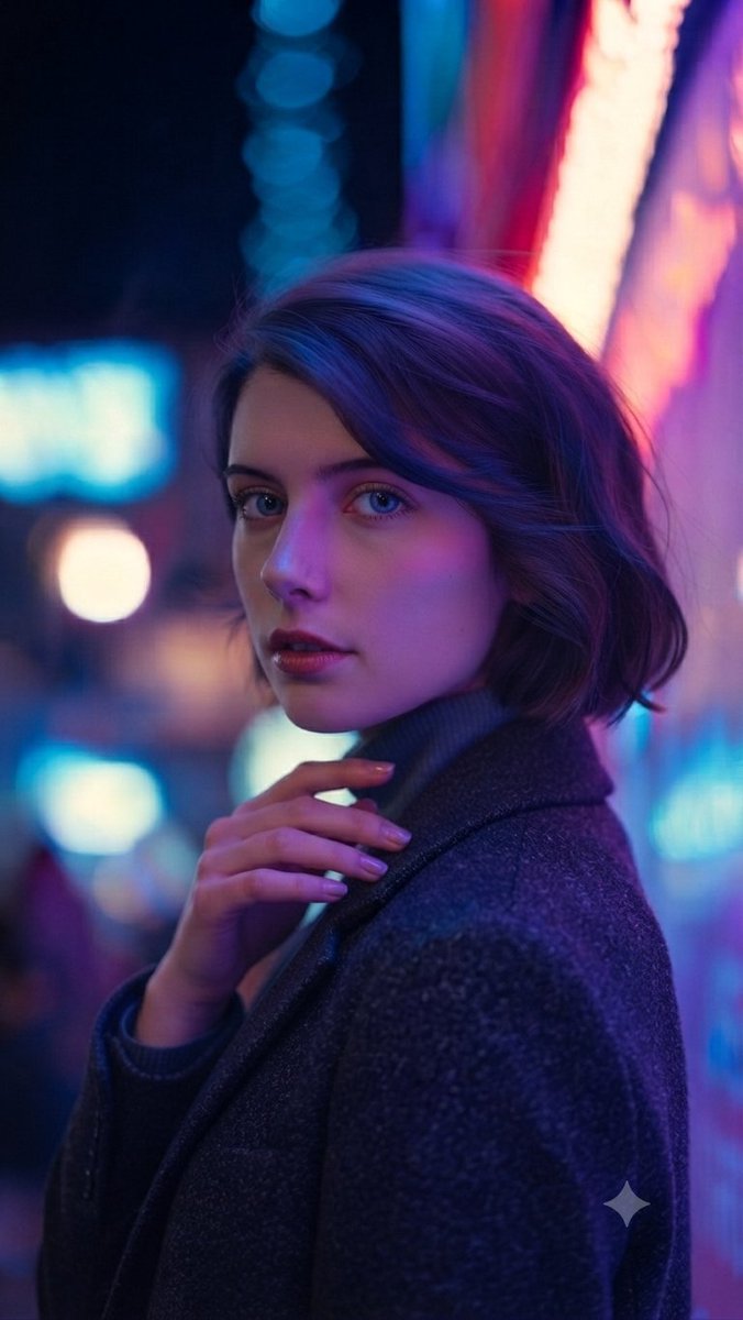 Profile / Avatar - Neon City Cyber-Noir Portrait - Image 1