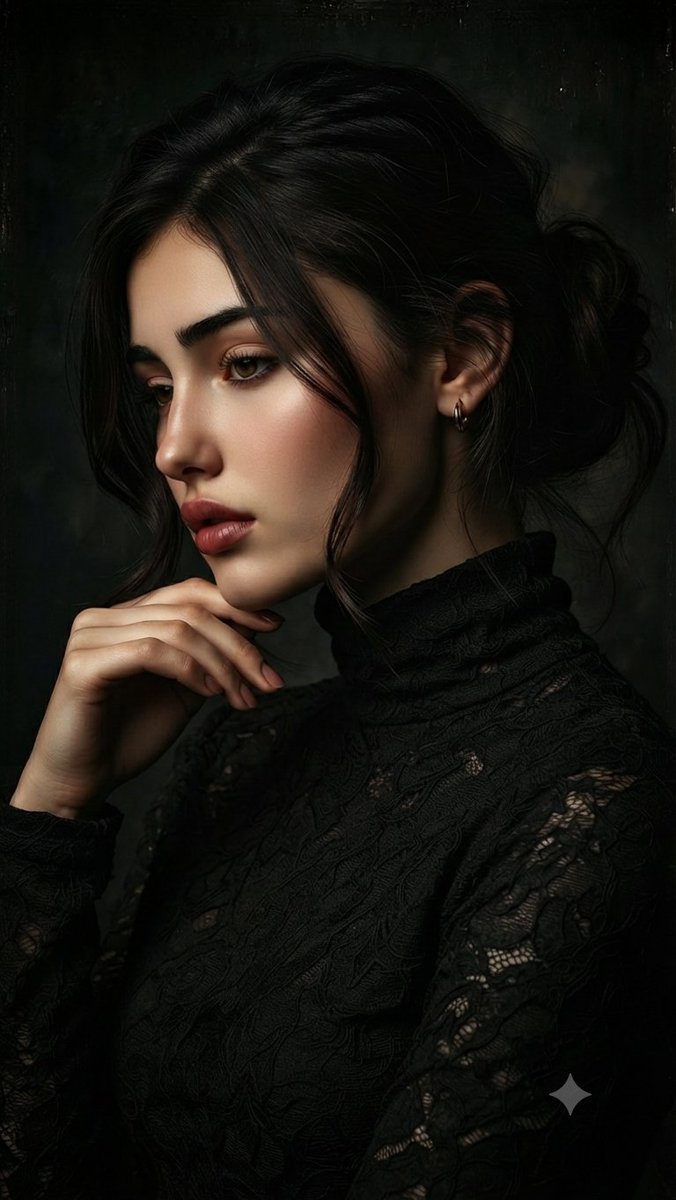 Profile / Avatar - Dramatic Chiaroscuro Studio Portrait - Image 2