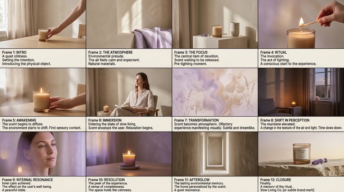 Comic / Storyboard - Luxury Fragrance Storyboard Layout - Image 1