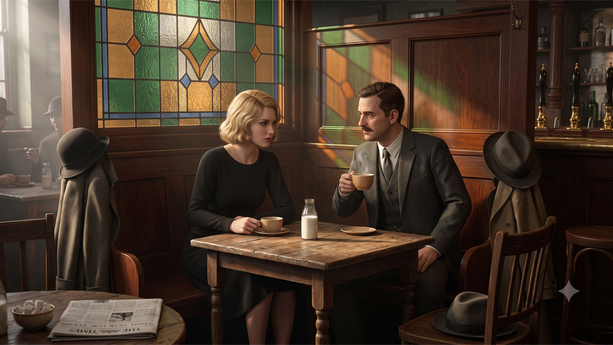 Comic / Storyboard - Inspector Brown Pub Conversation - Image 1