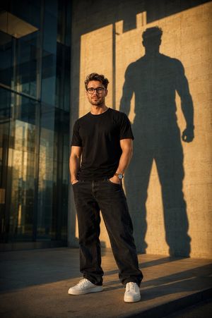 Urban Ambition Shadow Portrait AI image template preview