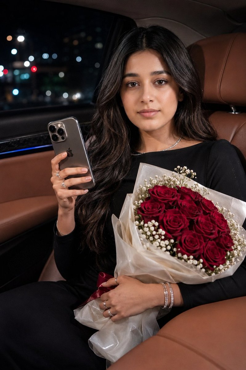 Indian Woman Luxury Car Portrait