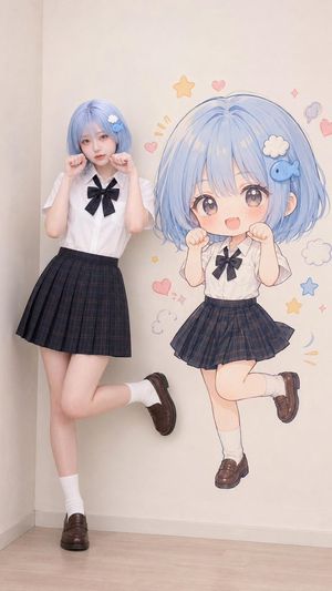 Consistent Character and Chibi Wall Art AI image template preview
