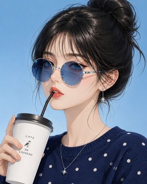 Anime Fashion Editorial Portrait AI image template preview