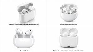 Four-Model Earbud Product Comparison — Goal: Create a clean comparison grid showing the same e-commerce product rendered by four AI image m…