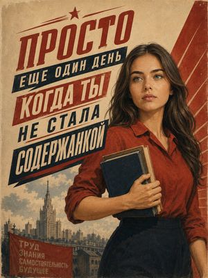Vintage Soviet Student Propaganda Poster — Goal: Create a vintage Soviet-style propaganda poster about productivity and self-discipline, combin…