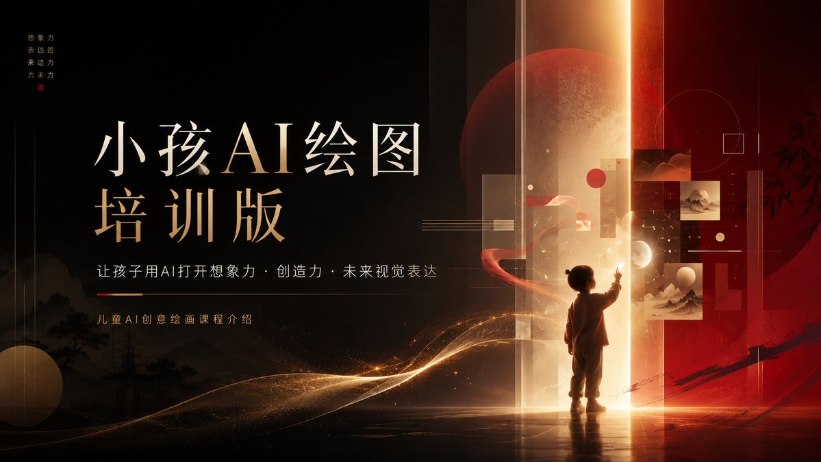 Infographic / Edu Visual - Children’s AI Art Course PPT Cover - Image 1