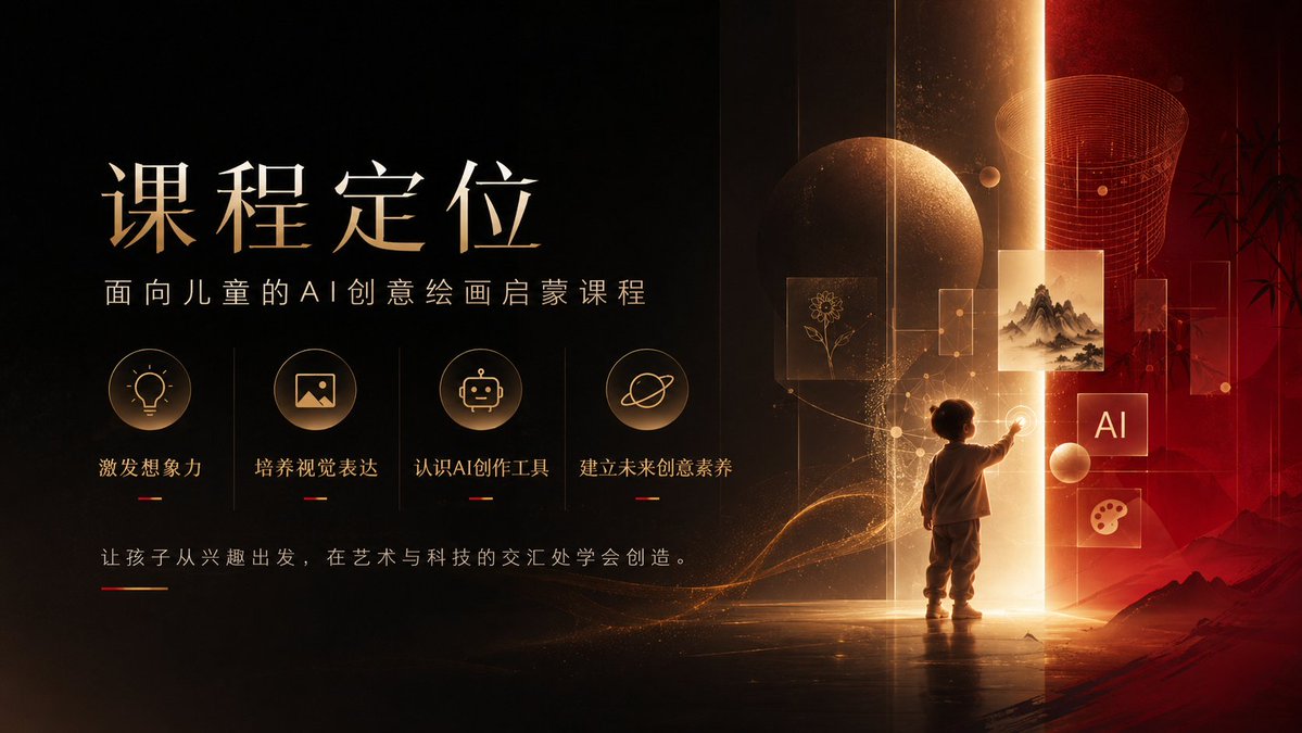 Infographic / Edu Visual - Children’s AI Art Course PPT Cover - Image 2