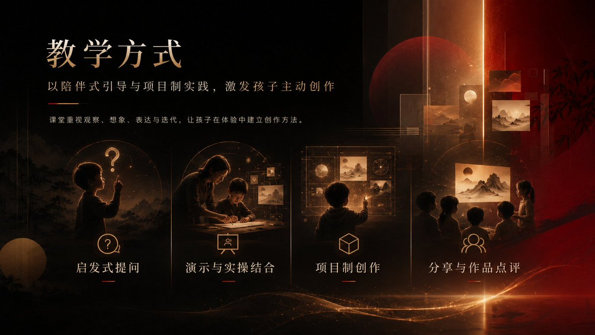 Infographic / Edu Visual - Children’s AI Art Course PPT Cover - Image 4