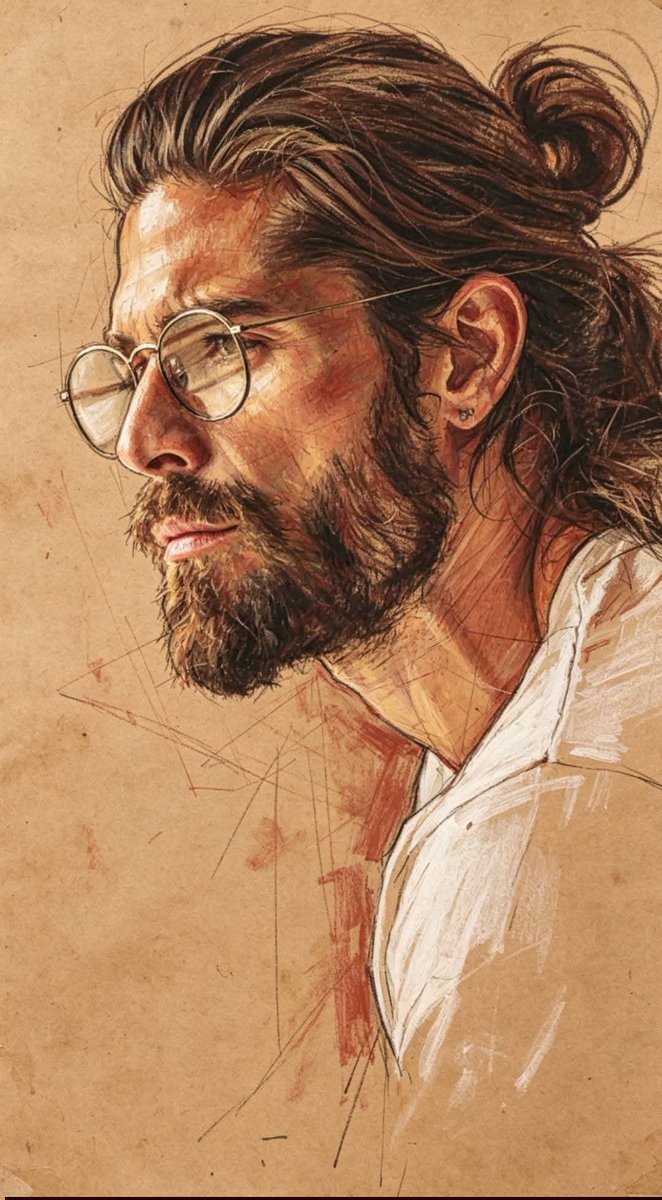 Profile / Avatar - Expressive Mixed-Media Sketch Portrait - Image 2