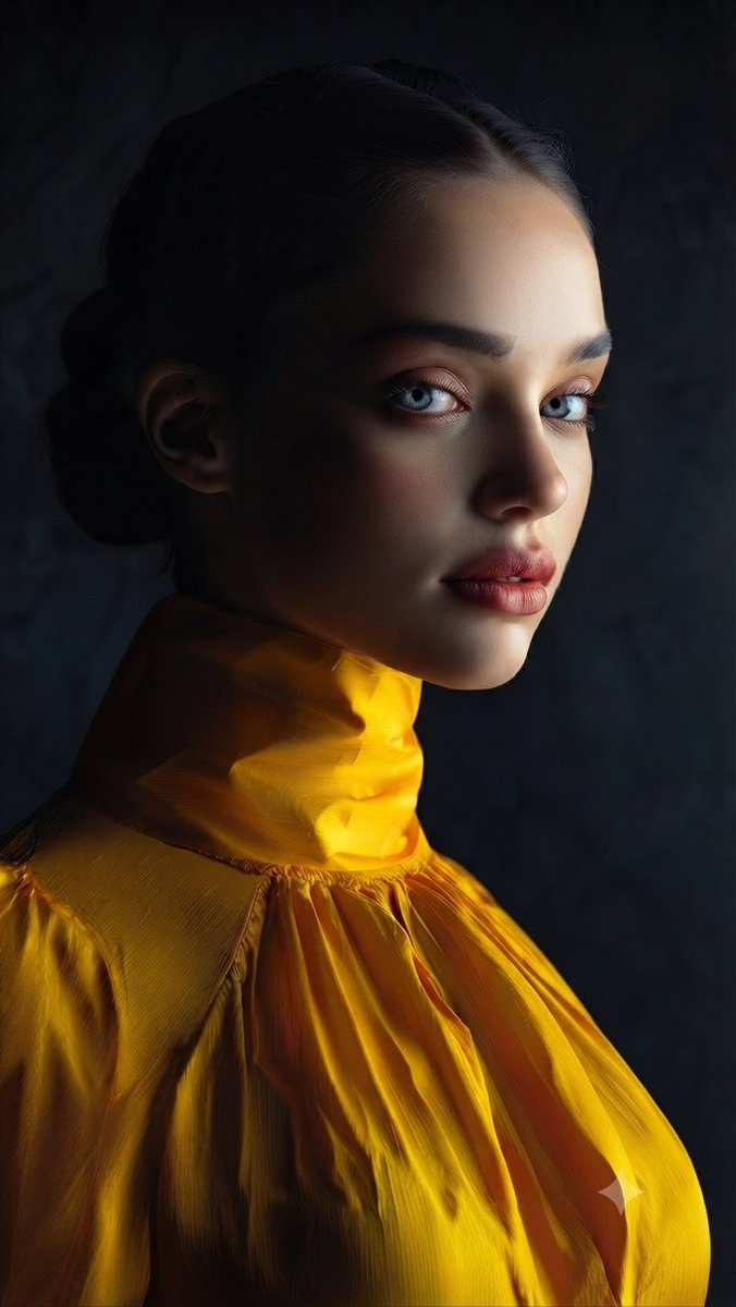 Profile / Avatar - Yellow Silk Studio Portrait - Image 1