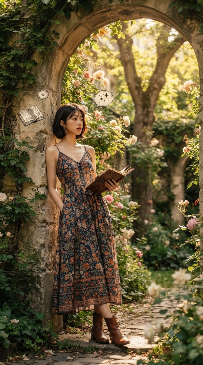 Comic / Storyboard - Serene Garden Literary Portrait - Image 1
