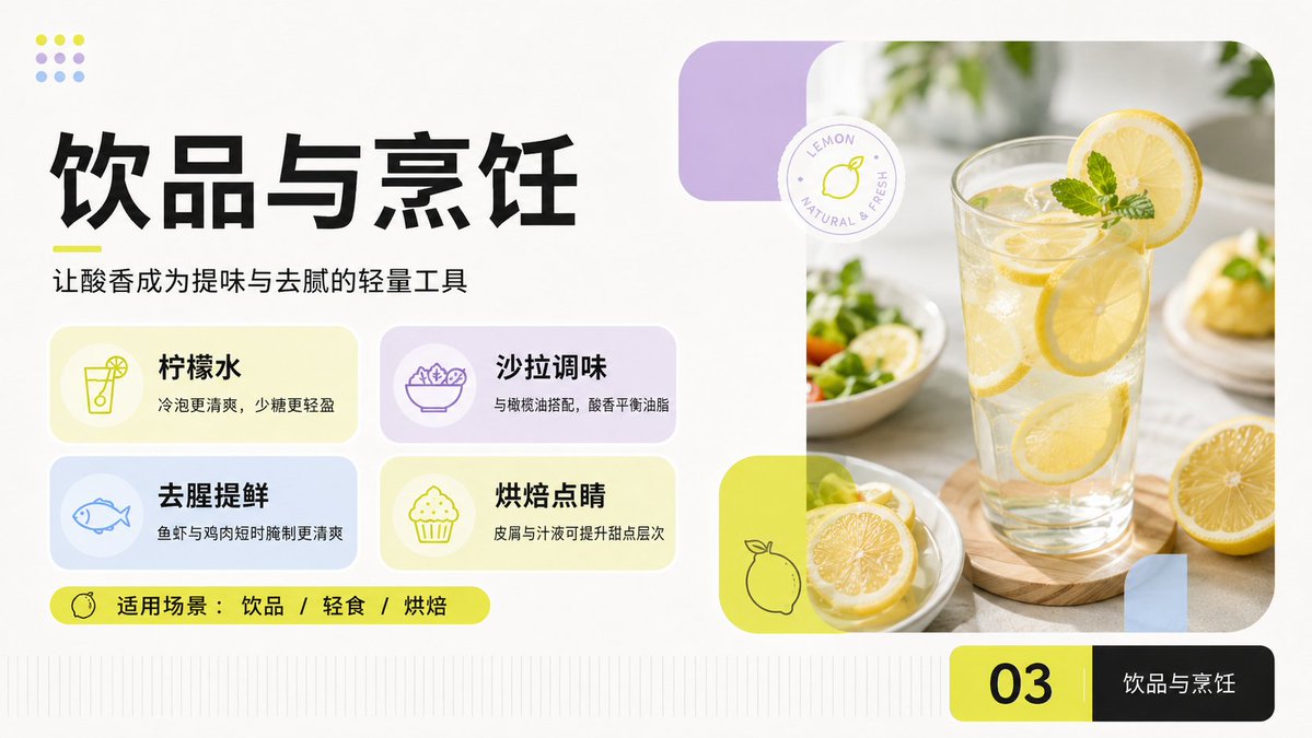 Infographic / Edu Visual - Modern Lemon Uses PPT Cover - Image 3