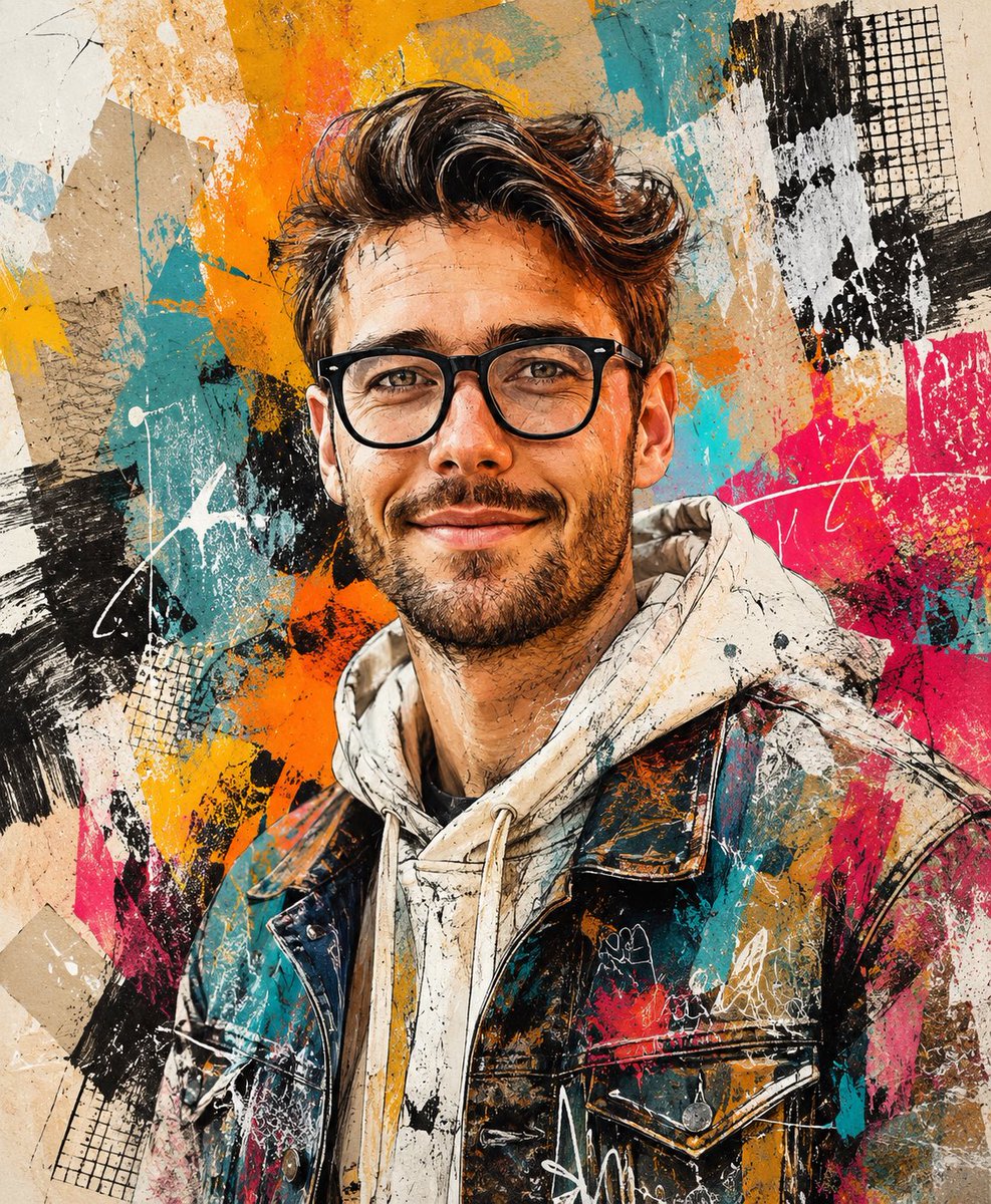 Handcrafted Mixed Media Portrait