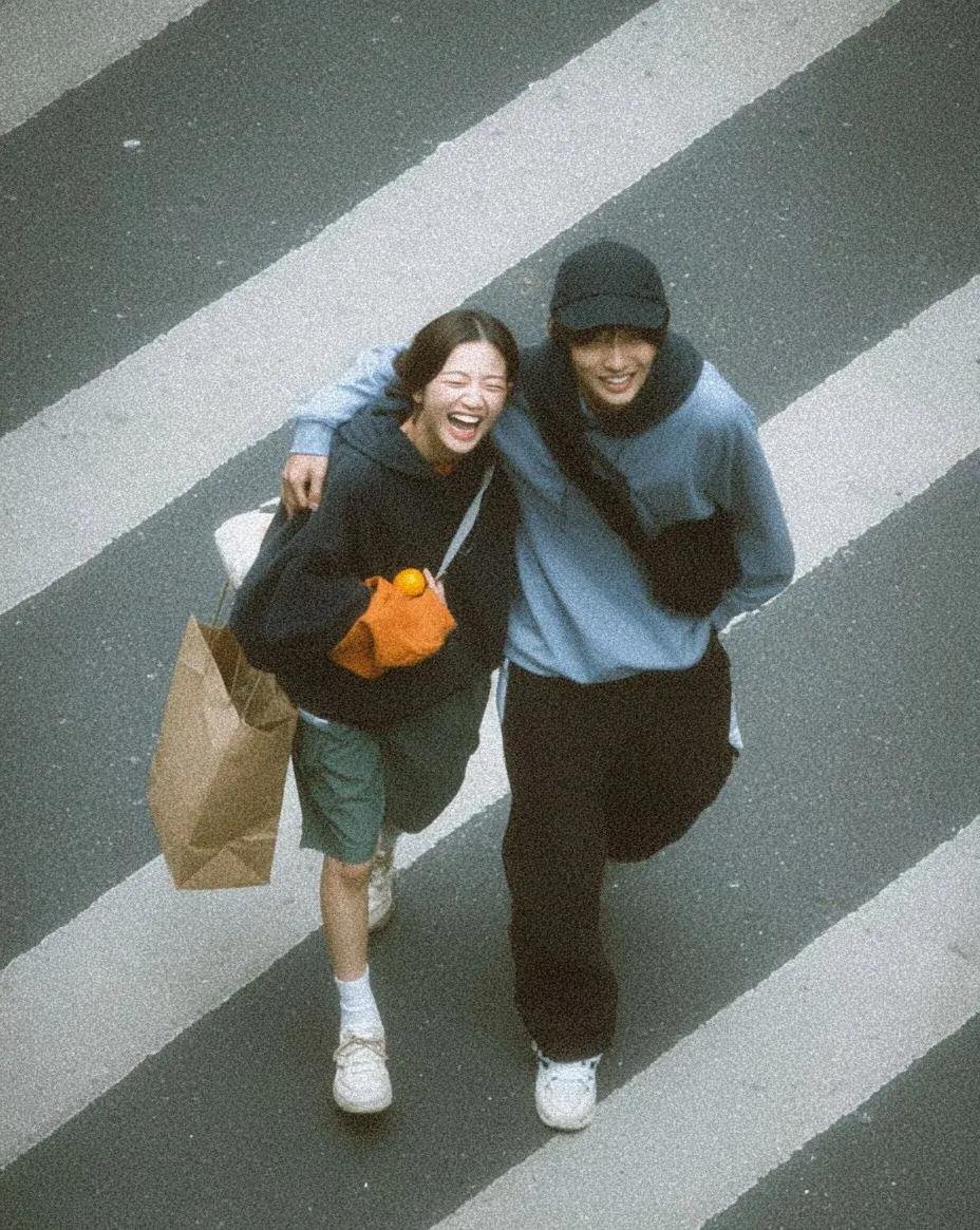 Social Media Post - Cinematic Overhead Street Couple Photo - Image 2