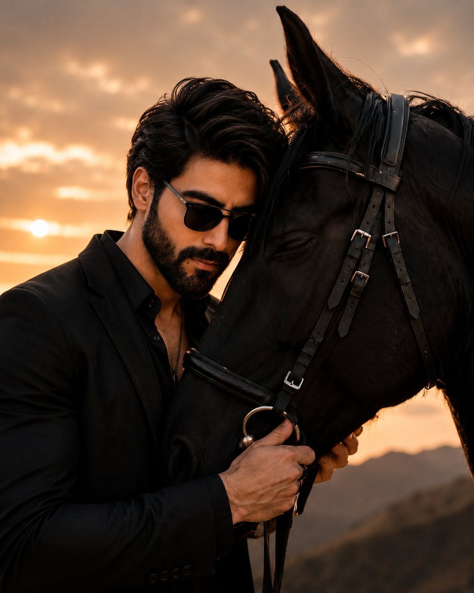 Man and Horse Cinematic Portrait