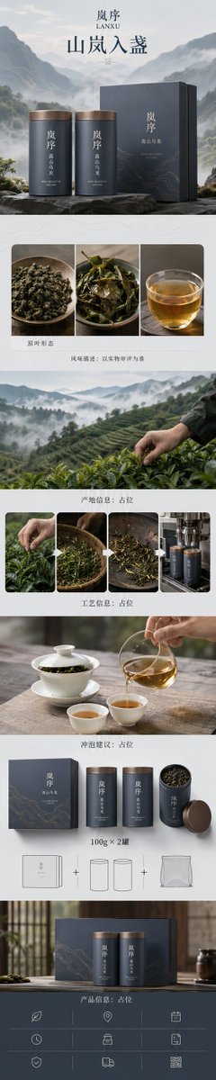 Zen-Style Oolong Tea Ecommerce Detail Page