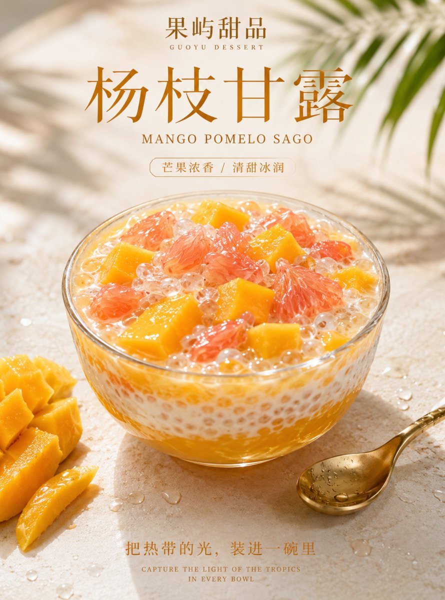 Premium Mango Pomelo Sago Dessert Poster