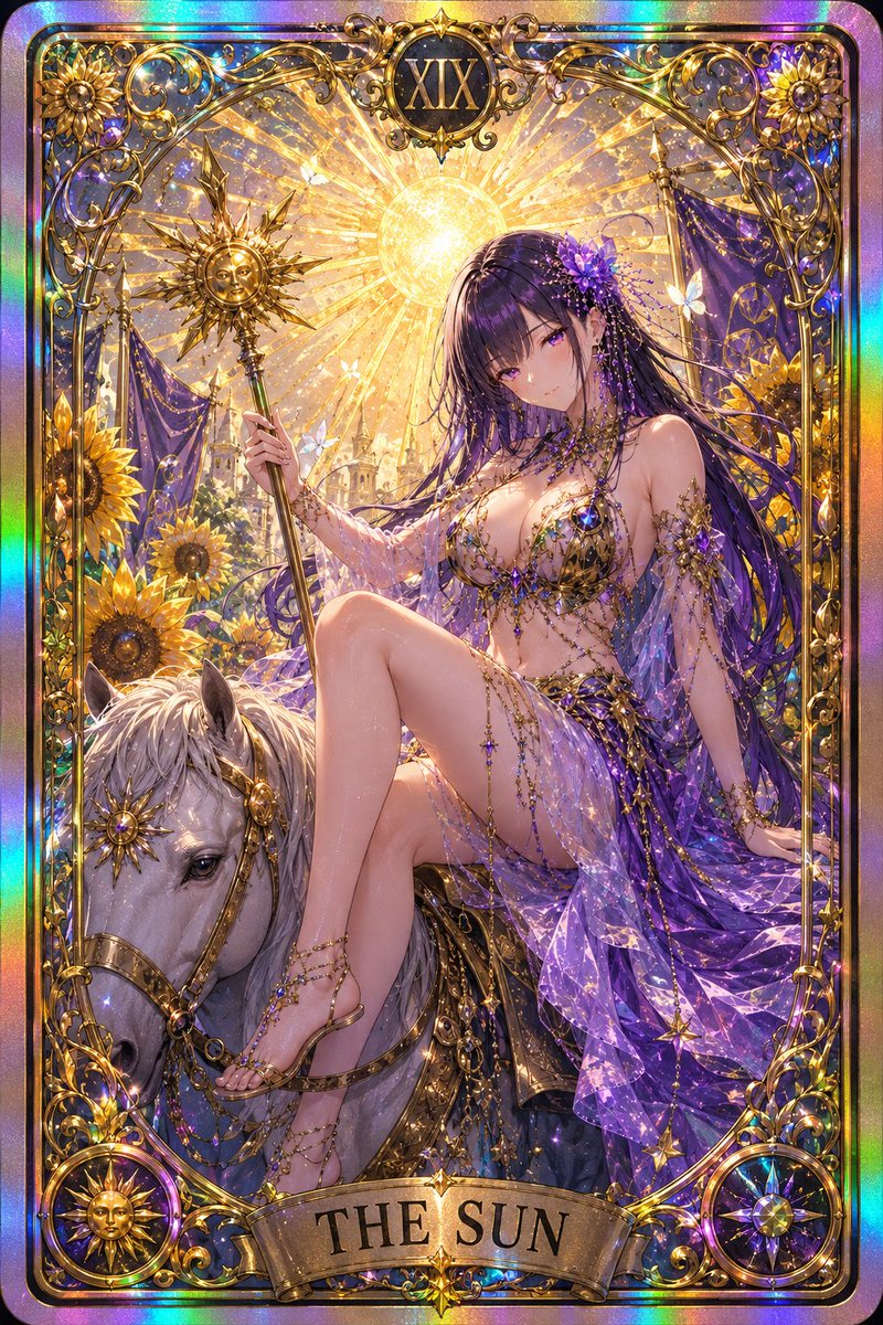 Gothic Art Nouveau Tarot Card