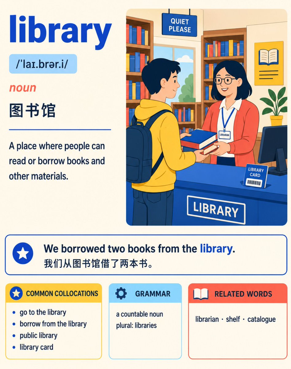 English Vocabulary Study Card Template