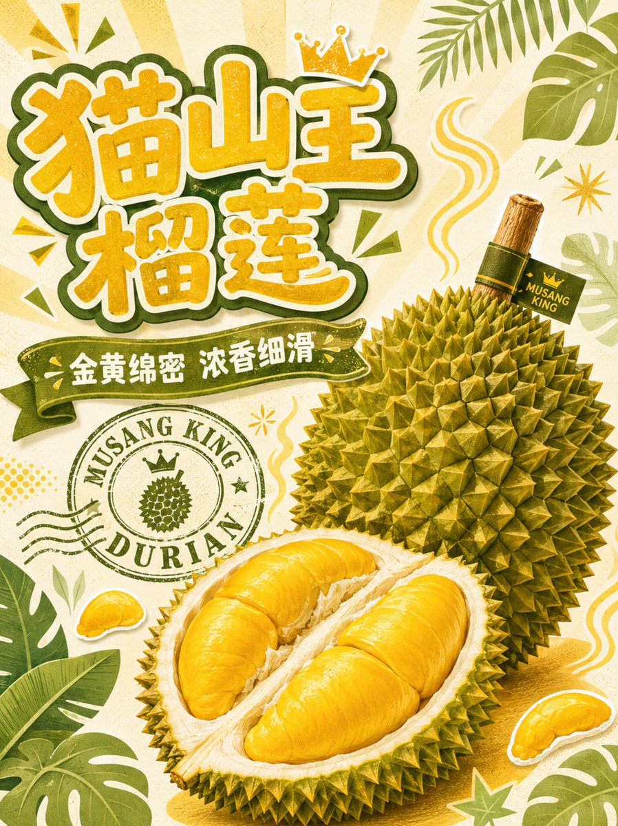 Musang King Durian Commercial Poster