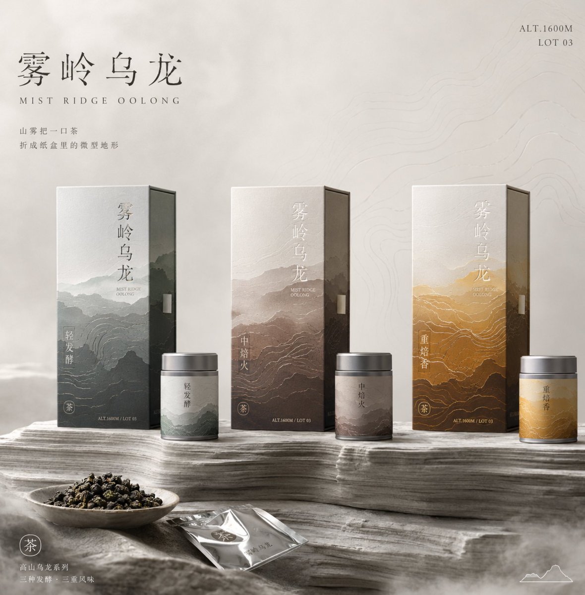 Tea Packaging Terrain Visual Concept
