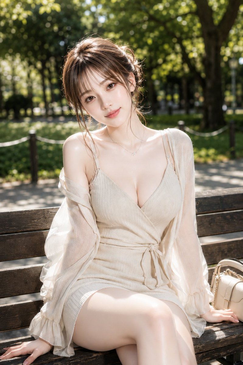 Profile / Avatar - Sun-Dappled Park Bench Portrait - Image 1