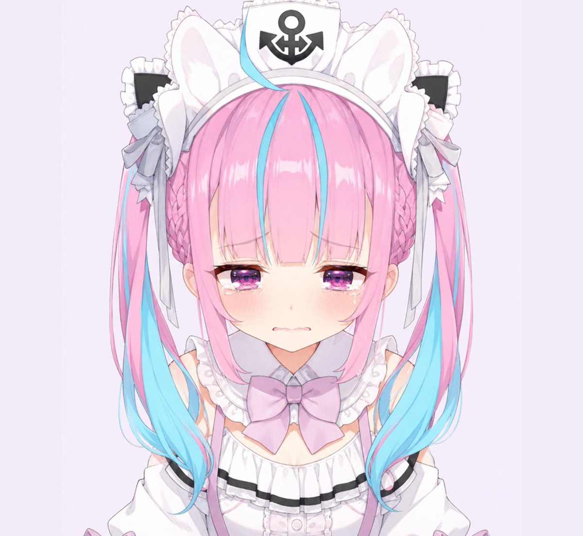 Teary Pastel Maid VTuber Portrait