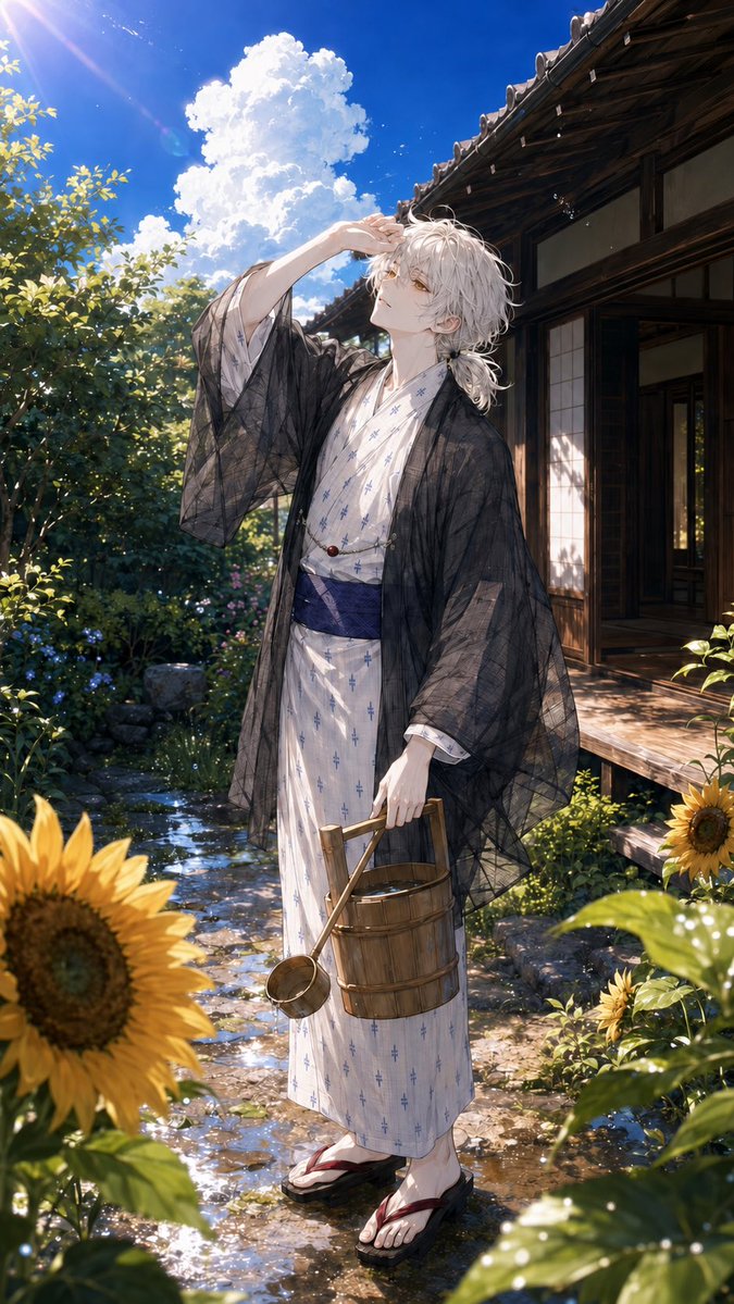 Summer Yukata Garden Portrait
