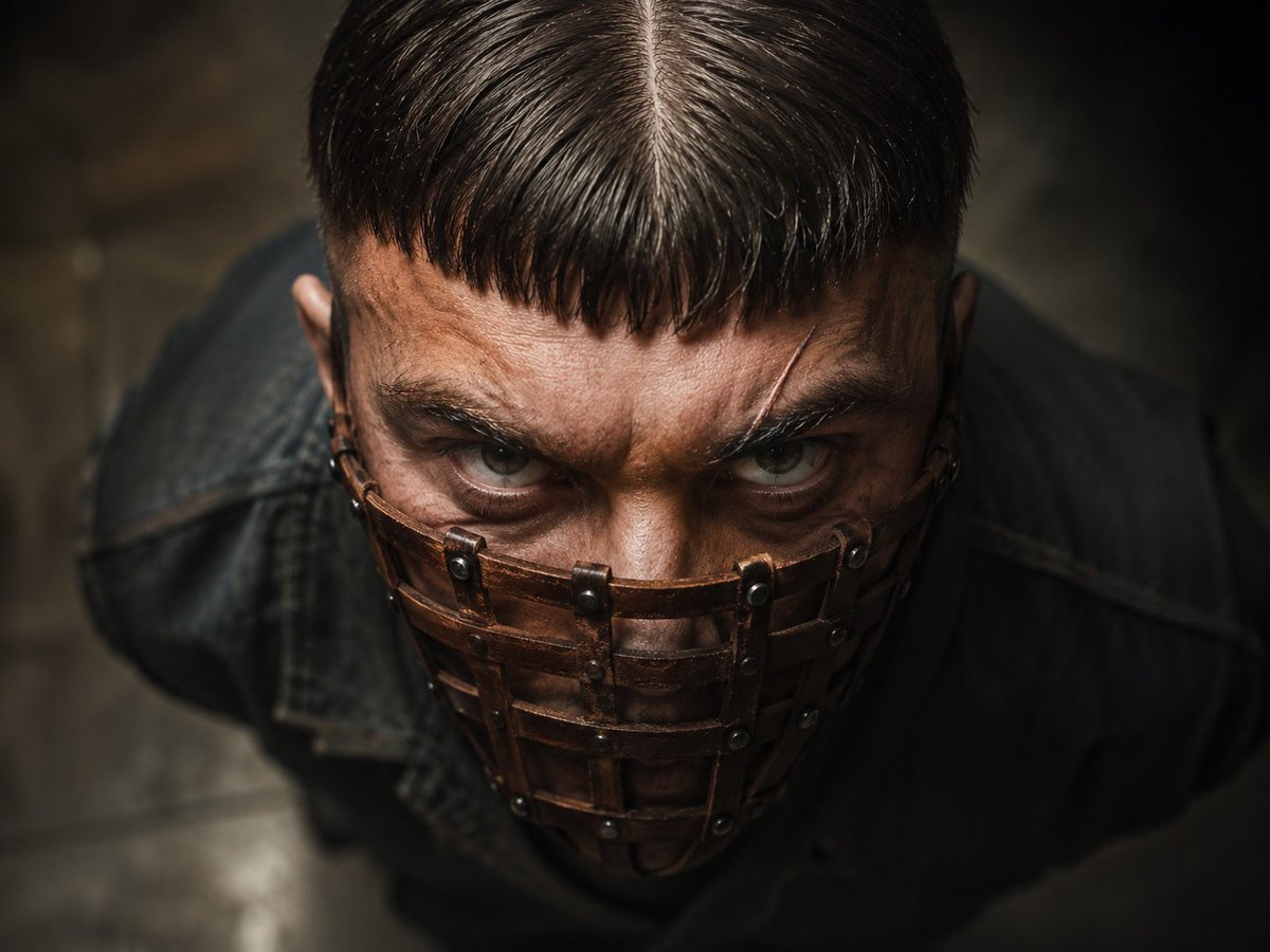 Menacing Leather Muzzle Portrait