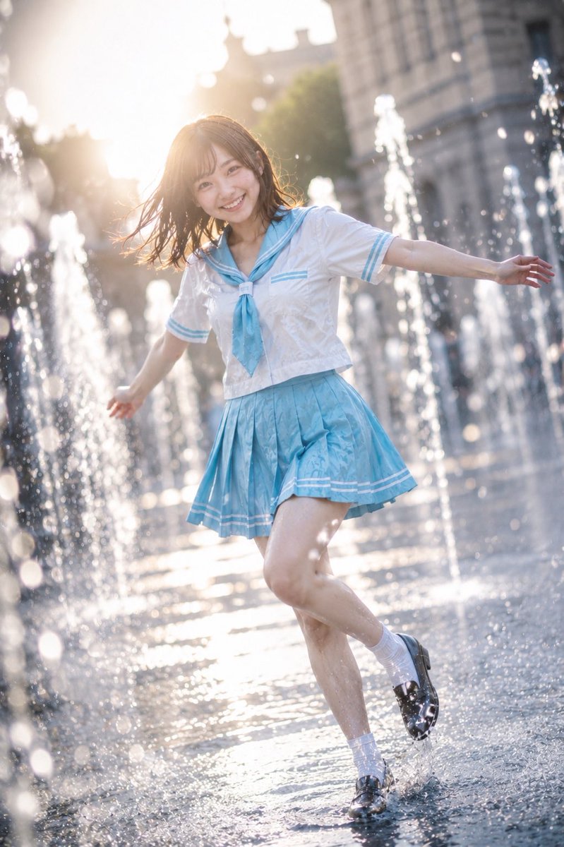 Social Media Post - Summer Sailor Uniform Fountain Portrait - Image 2