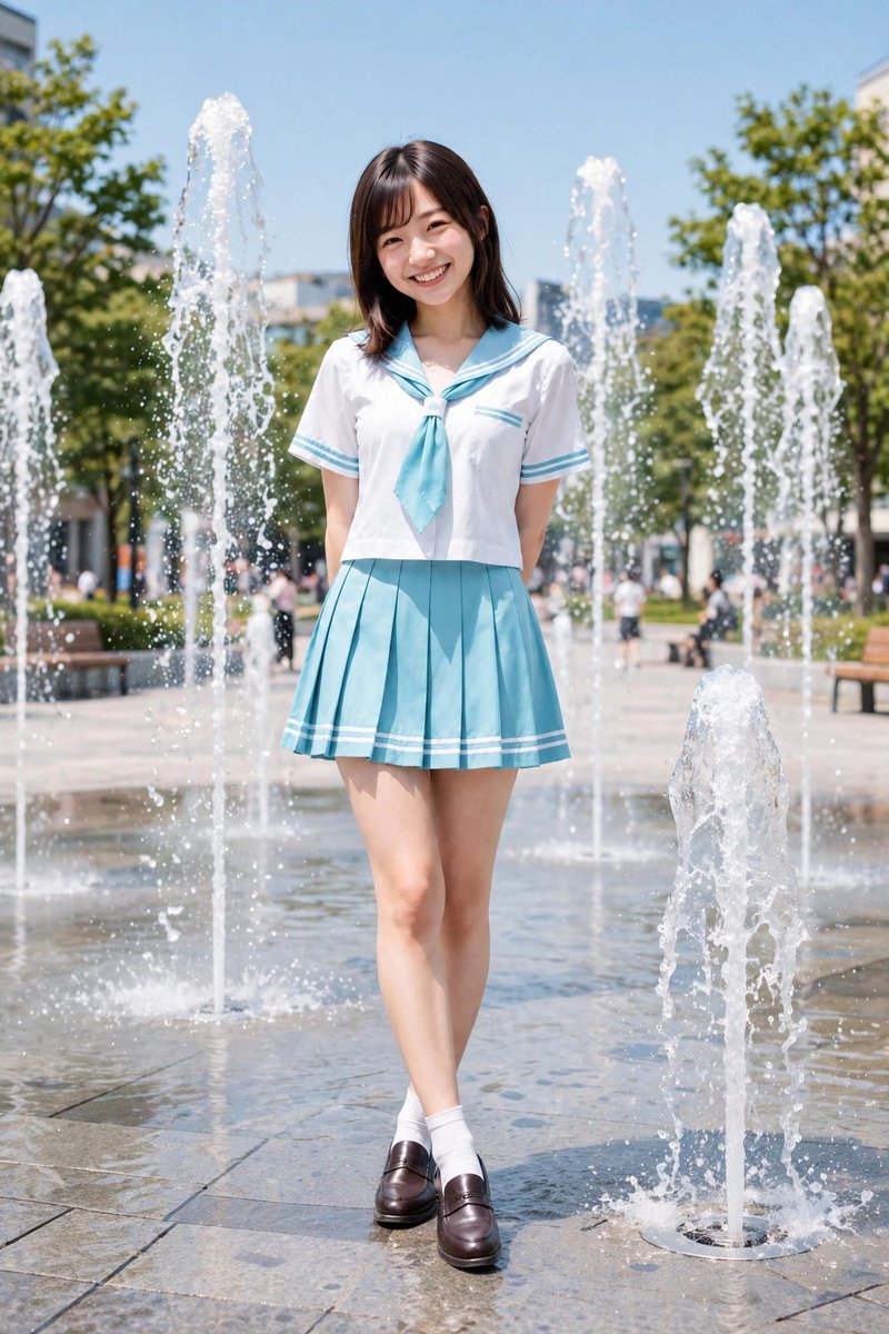 Social Media Post - Summer Sailor Uniform Fountain Portrait - Image 3