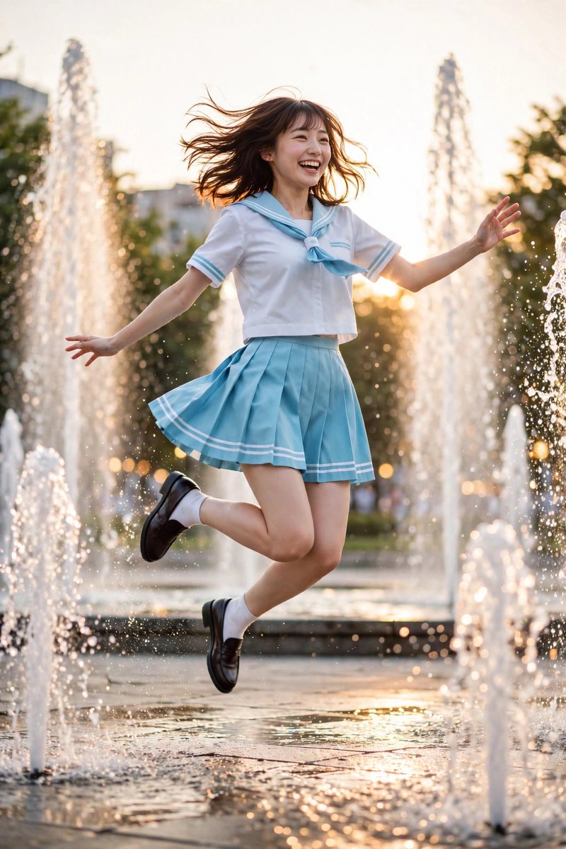 Social Media Post - Summer Sailor Uniform Fountain Portrait - Image 4