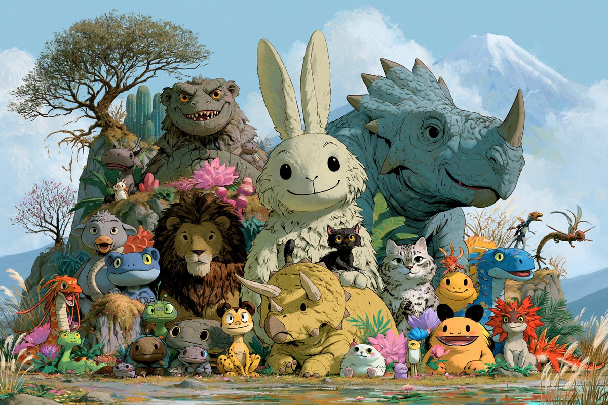 Fantasy Creature Meadow Ensemble