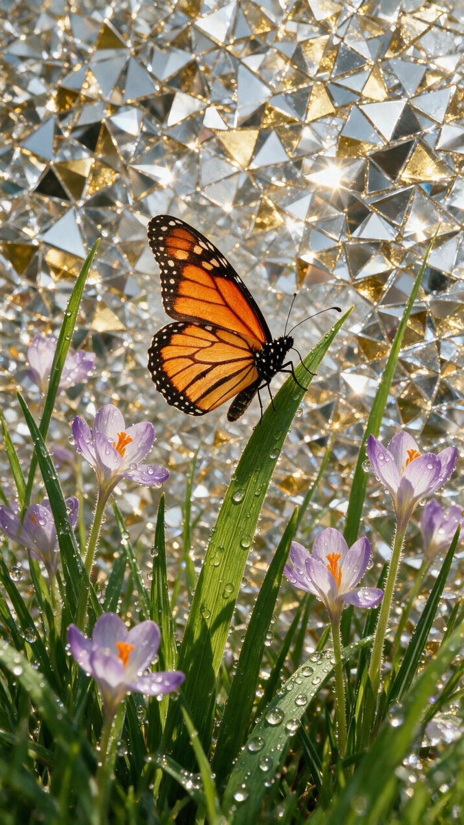 Mosaic Butterfly and Geometric Coffee Art