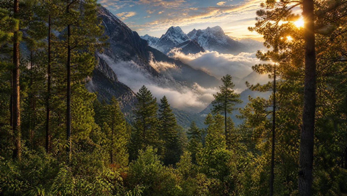 Himalayan Sunrise Mountain Wallpaper