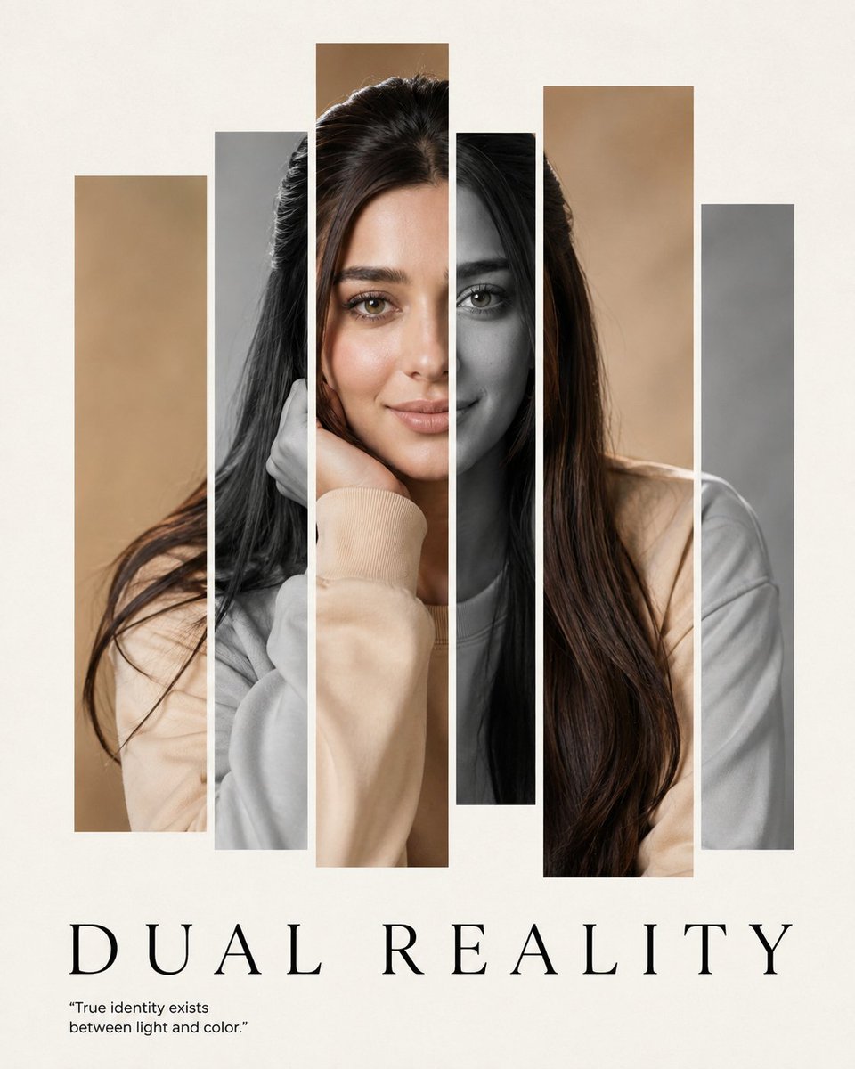 Dual Reality Vertical Panel Portrait