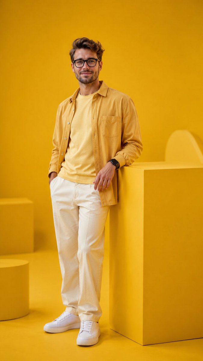 Monochromatic Yellow Editorial Fashion