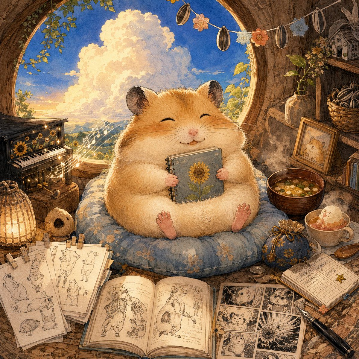 Happiest Hamster Portrait