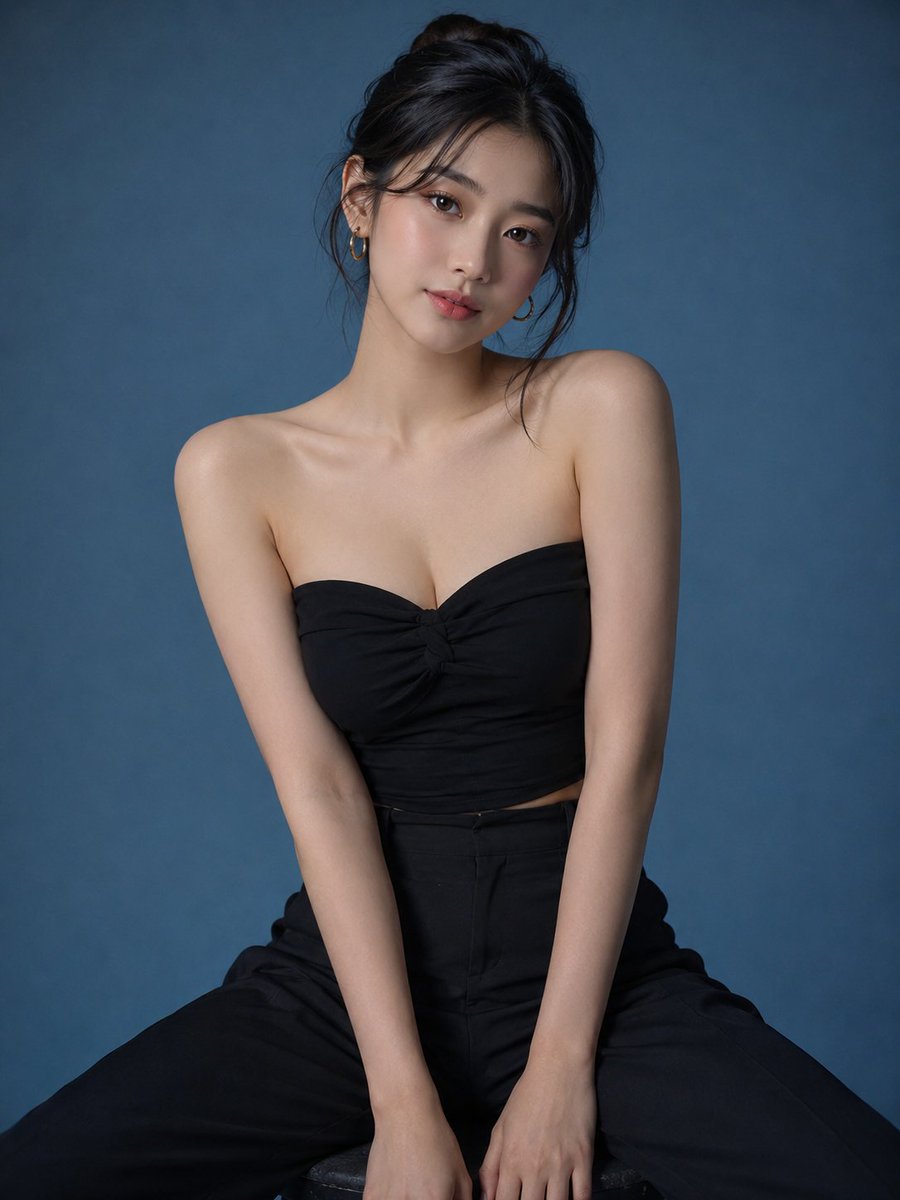 Korean Fashion Editorial Studio Portrait