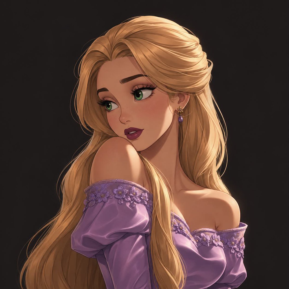 Elegant Fantasy Princess in Royal Gown