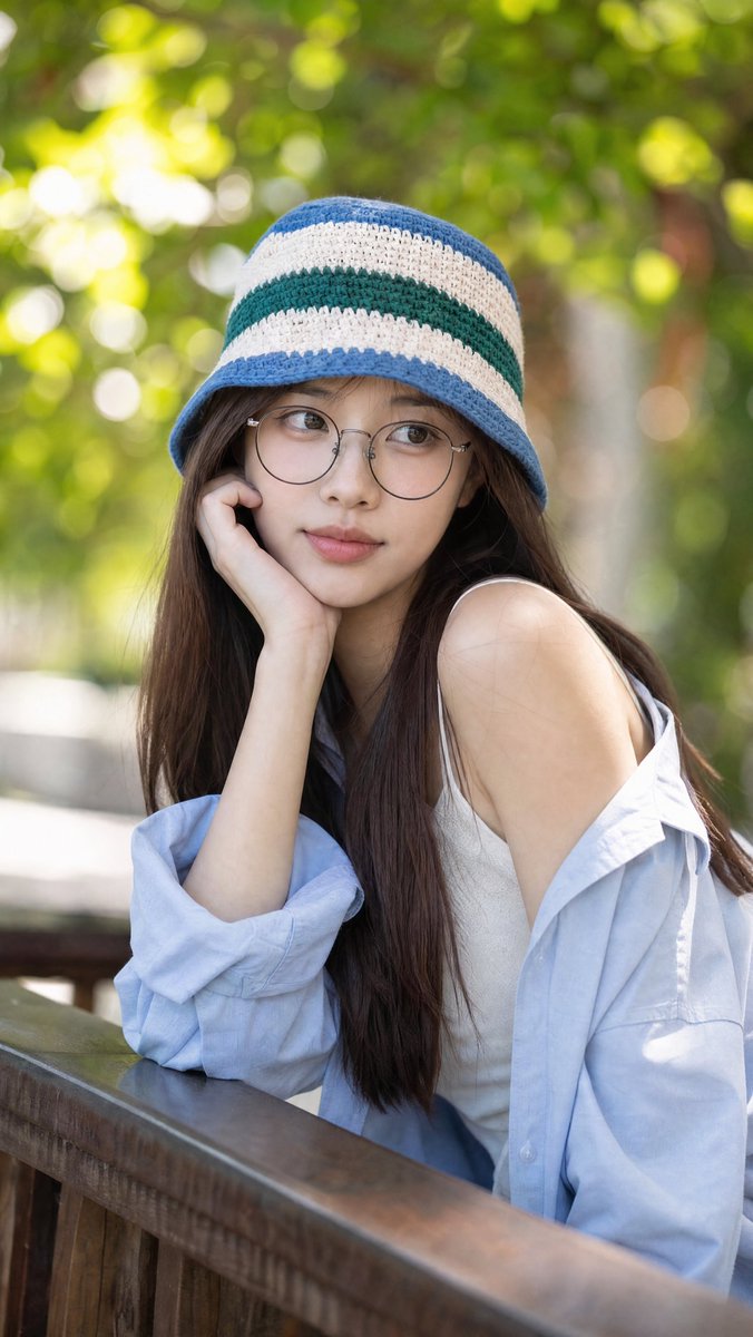 East Asian Woman Bokeh Portrait