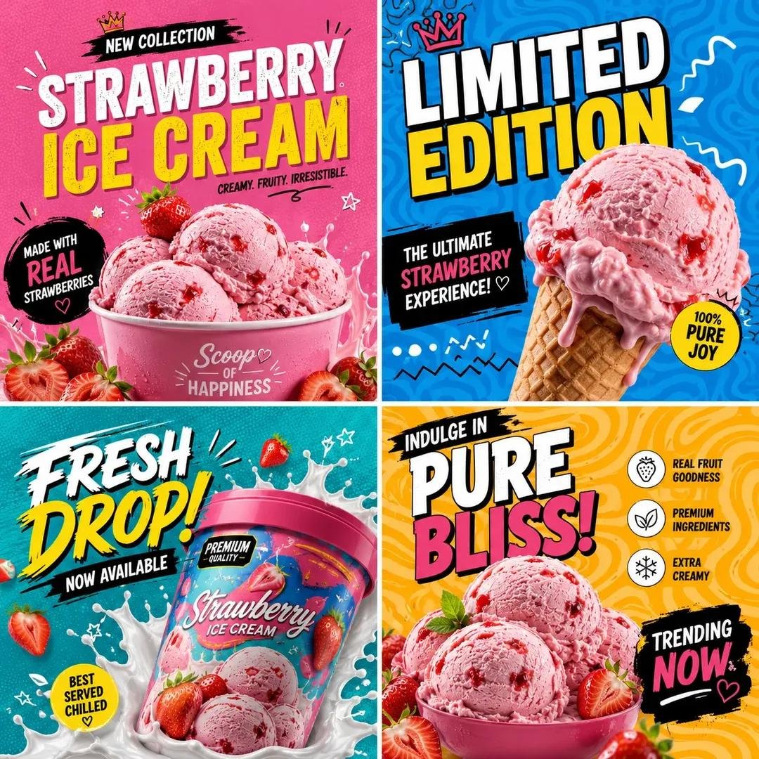 Pop Art Product Branding Grid